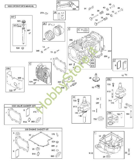 E - Cilindro, pistone/anello, albero motore, set guarnizioni, coppa B&S - 28 €¦ 28B707-1146-E1 brand Stihl